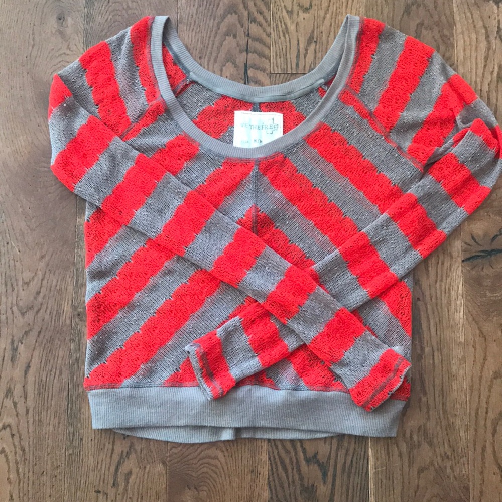WE THE FREE CHEVRON MESH TOP